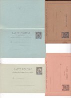 Océanie Tahiti Polynésie - 4 Entier :  ACEP - Carte Postale CP 1 + 2 - Carte-lettre CL 1 + 2  - Cote 30 Euros - - Storia Postale