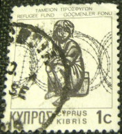 Cyprus 1977 Refugee Fund 1c - Used - Used Stamps