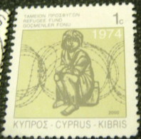 Cyprus 2000 Refugee Fund 1c - Used - Used Stamps