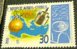 Cyprus 2000 The World Organization Of Meteorology 30c - Used - Used Stamps