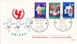 FDC N° 85a Ordi Du 8-10-1960 - COB 1155-1157-1158 - Cachet De Antwerpen - Unicef - 8€ - 1951-1960