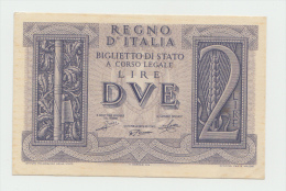 Italy 2 Lire 1939 AUNC CRISP Banknote P 27 - Regno D'Italia – 2 Lire