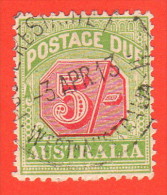 AUS SC #J47 U  1909 5sh Postage Due W/nibbed Perf @ TL, "3 APR 13", CV $17.00 - Segnatasse