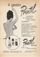 1963  -  PRINTIL Deodorante (laboratoires Paris) - 1 Pagina Pubblicità Cm. 13 X 18 - Riviste