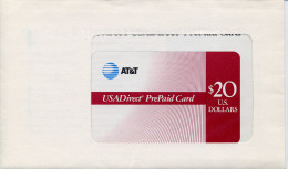 USA   AT&T  USADirect  PrePaidCard $20 (1994) For Military Bases! MINT, Unopened Envelope - AT&T