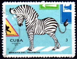 1970 Road Safety Week - 3c Common Zebra On Road Crossing  FU - Used Stamps