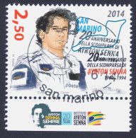 2014 SAN MARINO "20° ANNIVERSARIO SCOMPARSA AYRTON SENNA" SINGOLO ANNULLO PRIMO GIORNO - Gebraucht