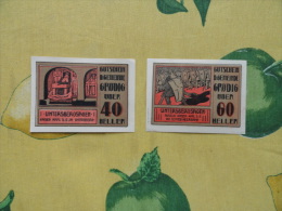 NOTGELD 60 Heller E 40 Heller  Austria Osterreich N.2 Pezzi Untersbergagen GRUDIG  Splendida GRAFICA - Andere - Europa