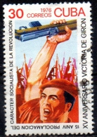 1976 15th Anniv Of Giron Victory - 30c  - Cub An Soldier Wielding Rifle FU - Used Stamps