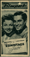 "Filmpost" "Der Sonntags Gast" -   Mit Anne Baxter , John Hodiak  -  Filmprogramm Nr. 48 Von Ca. 1947 - Autres & Non Classés