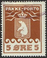 1916. PAKKE PORTO. 5 øre Brown. Thiele. Perf 11 ½. (Michel: 6A) - JF160844 - Spoorwegzegels