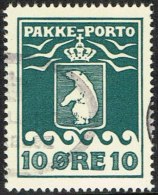 1937. PAKKE PORTO. 10 øre Blue. Schultz. Perf 10 3/4. (Michel: 7B) - JF163897 - Spoorwegzegels