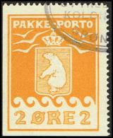 1916. PAKKE PORTO. 2 øre Yellow. Thiele. Perf 11 ½. Imperforated On Two Sides (Michel: 5A) - JF171394 - Paketmarken