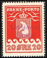 Udstedet Satut On 1937. PAKKE PORTO. 20 øre Red. Schultz. Perf 10 3/4. (Michel: 9B) - JF171424 - Parcel Post