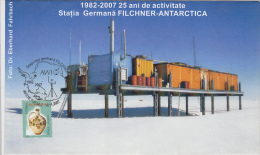 924FM- FILCHNER- GERMAN ANTARCTIC STATION, SPECIAL COVER, 2007, ROMANIA - Forschungsstationen