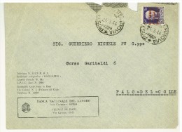 ANNO 1944 - 50 CENT. VIOLETTO - ISOLATO - LETTERA  DA BARI PER PALO DEL COLLE - GOVERNO MILITARE ALLEATO - NAPOLI - Occup. Anglo-americana: Napoli