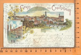 CRAILSHEIM: Gruss Litho Multi Vues, Lange Strasse, Panorama.... - Crailsheim