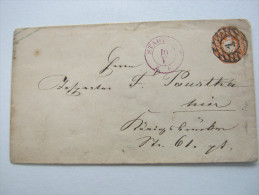 1867, Stadtpost  , Klarer Violetter Stempel Auf Ganzsache  , Recht Selten - Sachsen