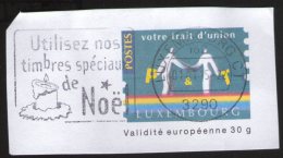 Luxembourg Fragment D´enveloppe Pret à Poster Postes Votre Trait D´union - Errors & Oddities