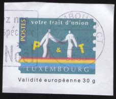 Luxembourg Fragment D´enveloppe Pret à Poster Postes Votre Trait D´union - Varietà & Curiosità