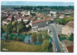 CP PONT DE VAUX, STATION SERVICE ESSENCE TOTAL, VUE PANORAMIQUE AERIENNE, AIN 01 - Pont-de-Vaux