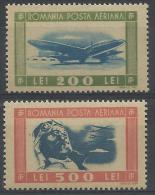 ROMANIA - 1946 Air Post. Scott C24-25. MNH ** - Ongebruikt