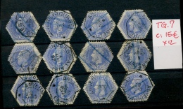 TG 7  Ø     Lot De 12 Timbres De Bonne Qualité  Cotés 15 E = 180 Euros - Telegraphenmarken [TG]