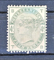 LUX . UK 1884 Victoria N. 81-4 Penny Verde Lettere BT MLH . Molto Fresco, Colori Vivi, Ben Centrato Cat. € 750 - Ongebruikt