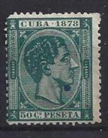 Spain (Cuba)  1878  (*) MNG  50c  (blue-green) - Cuba (1874-1898)