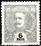 ÍNDIA - 1903 -  D. Carlos L. Novas Cores E Valores.  6 R.   D. 11 3/4 X 12   * MH  MUNDIFIL Nº 190 - Portuguese India