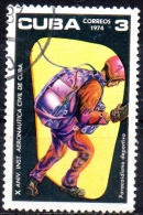 1974 10th Anniv Of Civil Aeronautical Institute -3c - Parachutist  CTO - Used Stamps