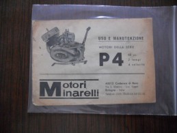 Minarelli Motore  50 P4 1971 Manuale Uso Originale Factory Original Owner's Manual Manuel D'entretien - Motoren