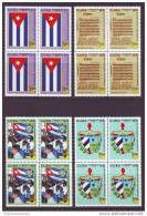 2010.18 CUBA MNH 2010 COMPLETE SET CUBAN FLAG ANIV. HIMNO, BANDERA Y ESCUDO. BLOQUE 4 - Unused Stamps