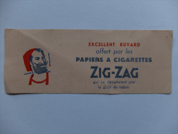 BUVARD - PAPIERS A CIGARETTES - ZIG ZAG - ZOUAVE - IMPRESSION ROUGE ET BLEU - Tabac & Cigarettes