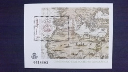 Spanien 3846/50 Block 120 **/mnh, 100 Jahre Königliche Geographische Gesellschaft - Blocchi & Foglietti