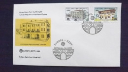 Zypern Türk. 273/4 FDC, EUROPA/CEPT 1990, Postalische Einrichtungen - Brieven En Documenten