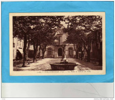 COLLOBRIERES -la Place Et L'hotel De Ville-la Fontaine--a Voyagé En 1935-belle édition Fses - Collobrieres