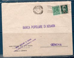 Italia / Italy  1945 - Lettera Per Genova  Con Marca Da Bollo Cent.10 CAT.200€ - Steuermarken