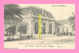 REPRODUCTION    NICE   GARE P.L.M  FACADE - Transport (rail) - Station