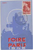 FOIRE De PARIS 1946 (voir Tampon Au Dos) - Foires