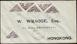 1910. 6x 3 Cents Bisected On Beautiful Small Cover To Hong Kong From MACAU 31-OUT. 10. ... (Michel: ) - JF107528 - Sonstige & Ohne Zuordnung