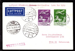 1929. Air Mail. 15 øre Lilac And 10 øre Green. KØBENHAVN LUFTPOST 2 21 5 29 PRAHA 82 LE... (Michel: 144) - JF103840 - Poste Aérienne