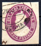 INDIA 1934 King George V Aerogramme Cut Out - 1a3p Mauve   FU - Other & Unclassified