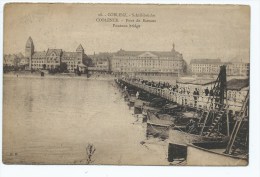 CPA COBLENZ, KOBLENZ, SCHIFFSBRÜCKE, COBLENCE, PONT DE BATEAUX, RHENANIE PALATINAT, ALLEMAGNE - Koblenz