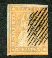 3458  Swiss 1857   Mi.#16 IIBzm (o) Zum.#25F  Scott #34  Cat. 340.chf -Offers Welcome!- - Usados