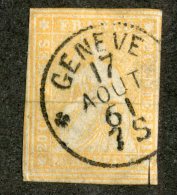 3459  Swiss 1858/62   Mi.#16 IIBym (o) Zum.#25G  Scott #39  Cat. 65.€ -Offers Welcome!- - Usados