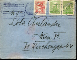 POLAND 1925 MIXED FRANKING 20 GROSZY COVER TO WIEN - Briefe U. Dokumente
