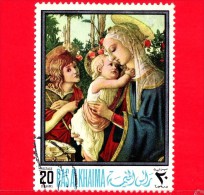 RAS AL- KHAIMA - USATO - 1968 - Dipinto - Natale - Christmas - Madonna Con Bambino - 20 - Ras Al-Khaima