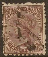 NZ 1874 3d FSF P10x12.5 SG 161 U #KK52 - Gebraucht