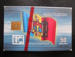 First Issued Chip Phonecard,50 Impulsuri,mint In Blister - Moldavie